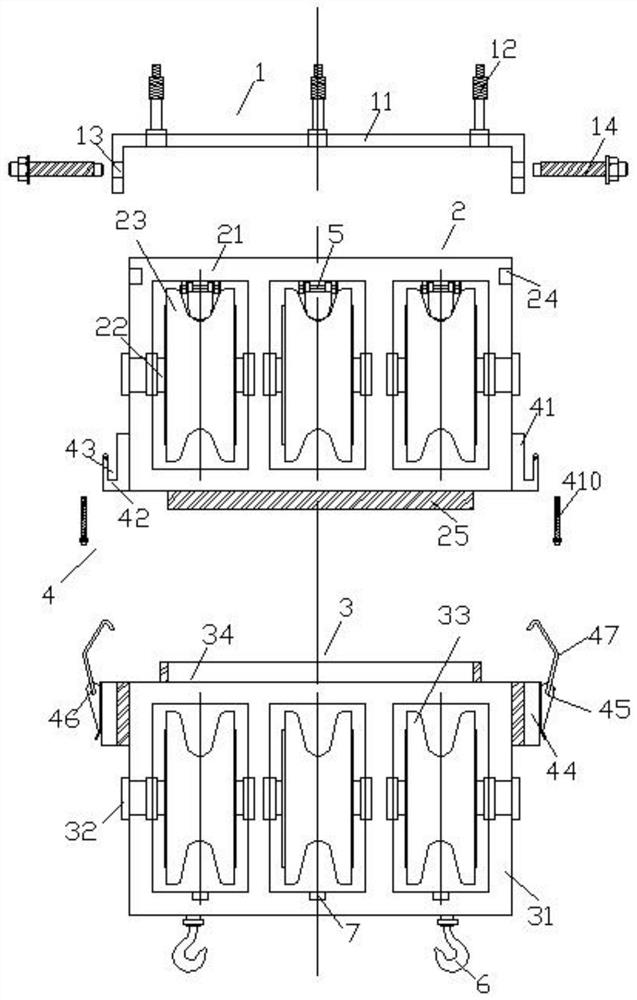 A Combined Pulley Block Converting Between Moving and Fixed Pulleys