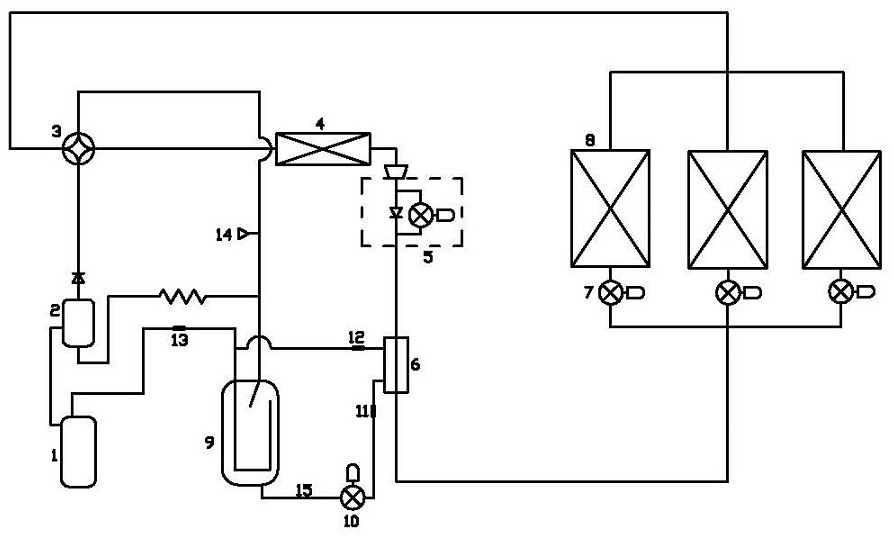 A multi-connection system and its control method for preventing compressor liquid return