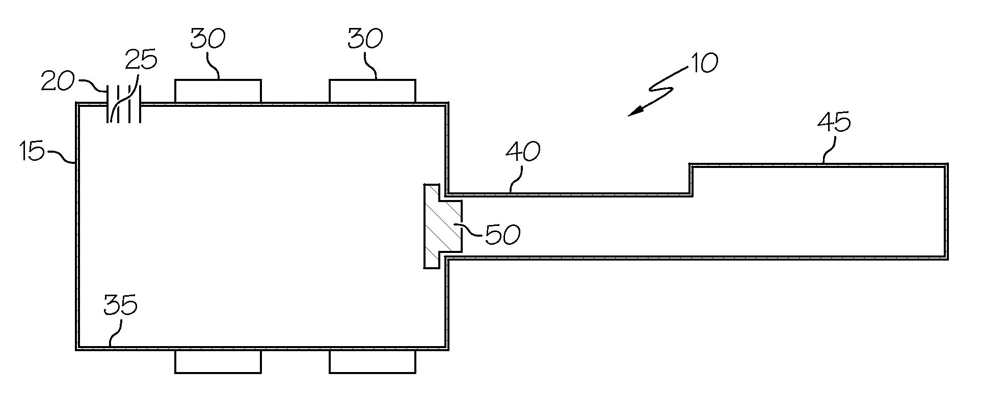 Evaporator with internal restriction