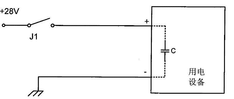 Opening surge current control device suitable for spacecraft power supply and distribution system