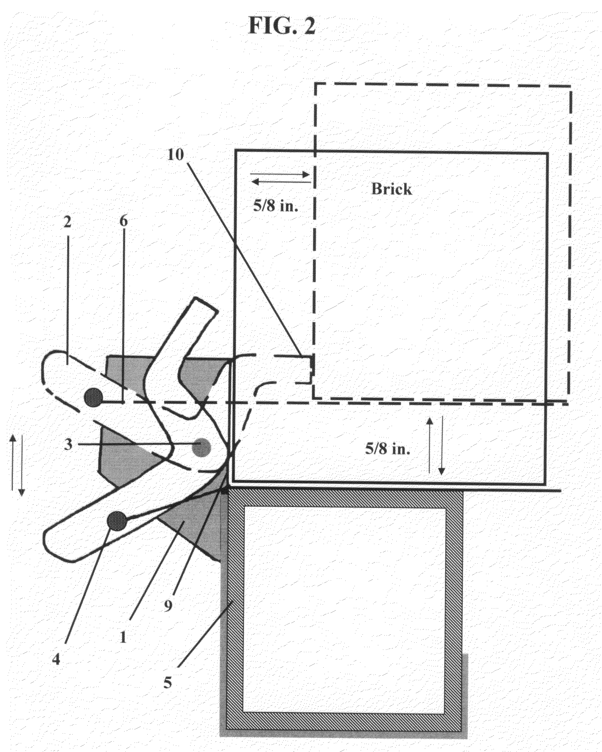 Calibrated masonry guide line support and method