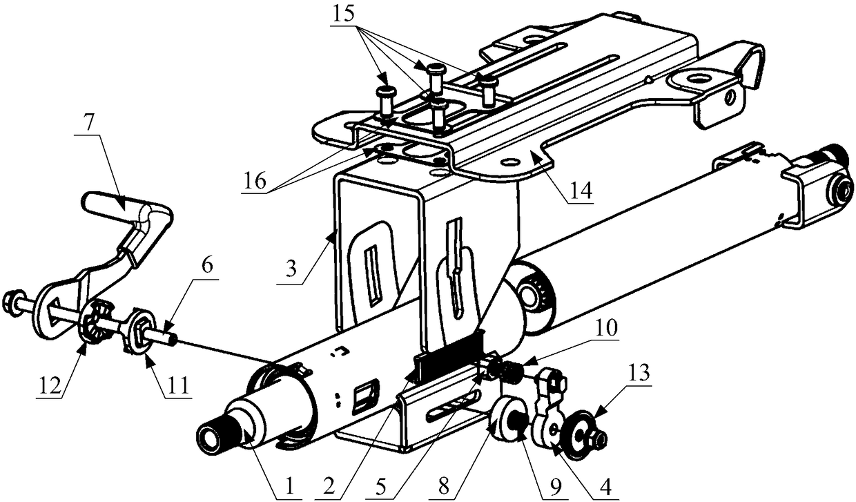 An energy-absorbing structure of a steering column assembly