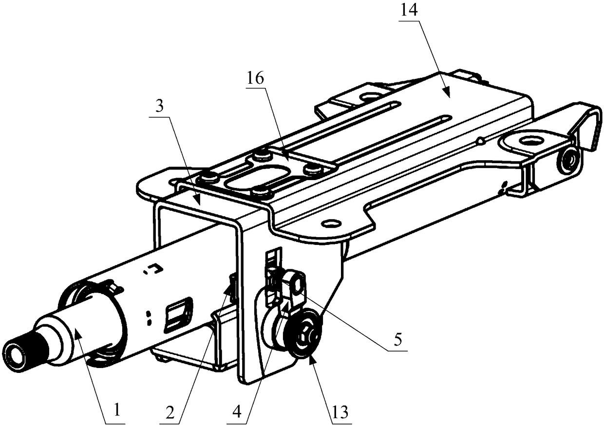 An energy-absorbing structure of a steering column assembly