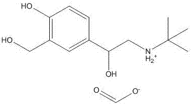 Novel salbutamol drug salt-salbutamol formate and preparation method thereof