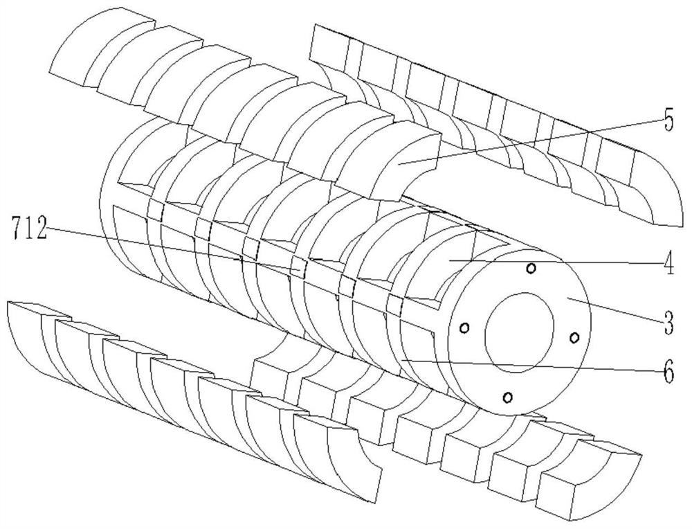 A filling support structure for water conservancy pipeline construction