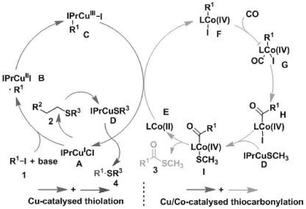 Synthetic method for thioetherification and thiocarbonylation of halogenated alkane