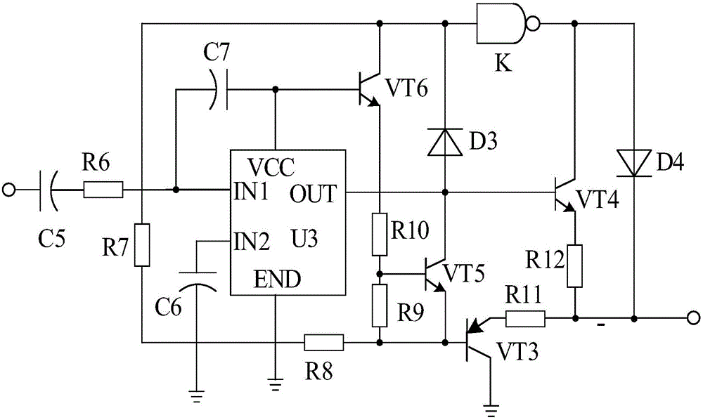 LED pulse detection system based on surge current restriction