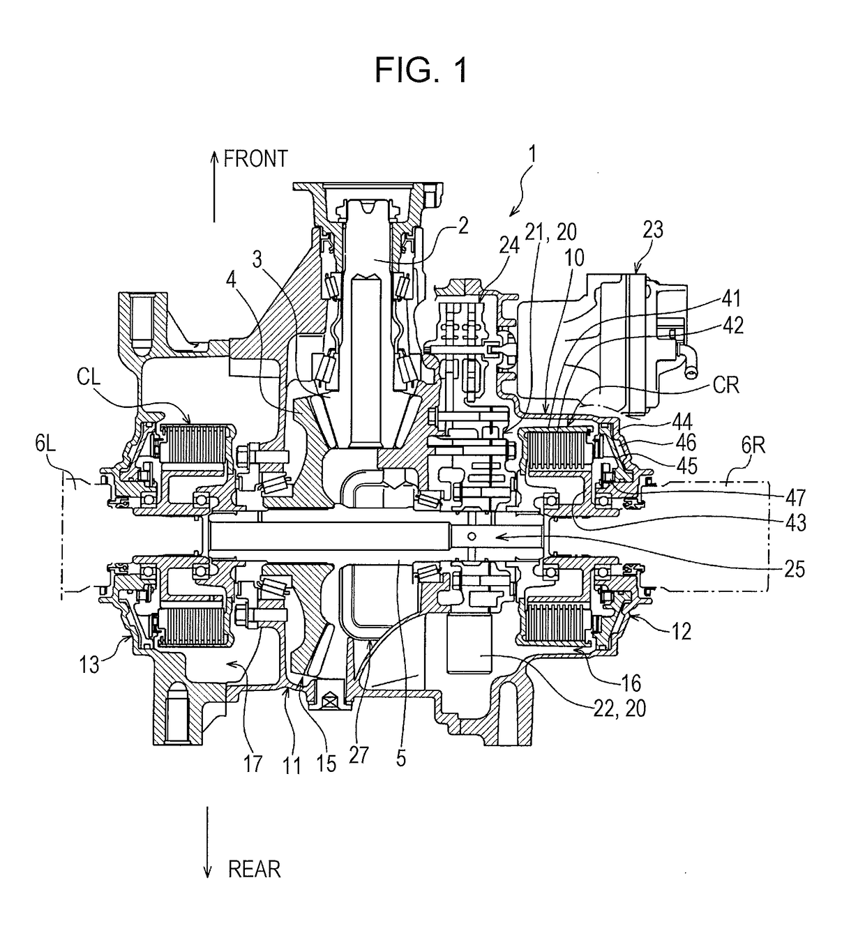 Drive force transmission device