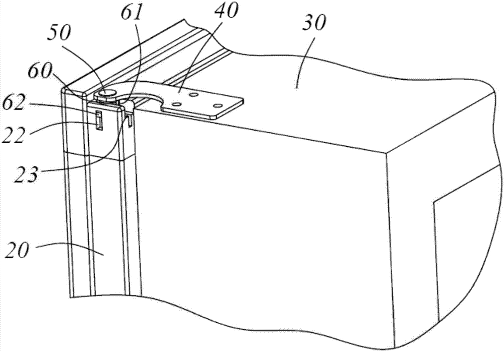 Door body hinge device and refrigerator with same
