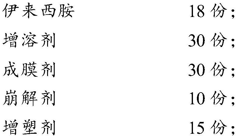 A kind of ilexamide oral quick-dissolving film and preparation method thereof