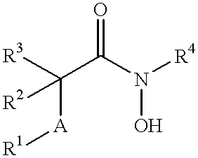 N-hdroxy-2-(alkyl, aryl, or heteroaryl, sulfanyl, sulfinyl or sulfonyl)-3-substituted alkyl, aryl or heteroarylamides as matrix metalloproteinase inhibitors