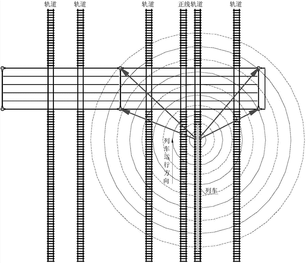 Computing method of dynamic response under nonuniform excitation of overline overbridge