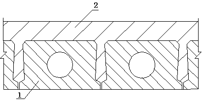 Hollow slab bridge structure with end floor beams and construction method thereof