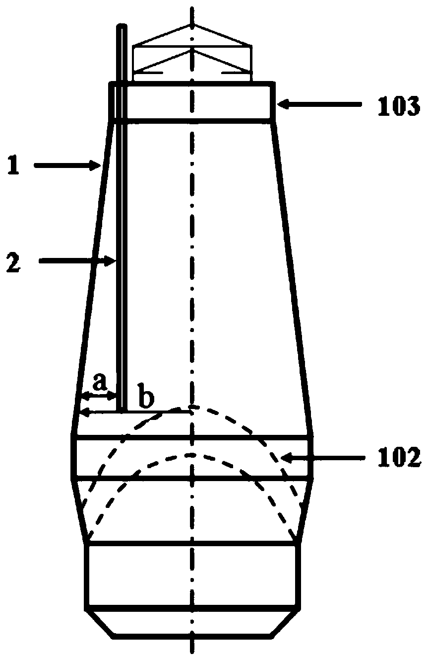 A vertical two-stage blast furnace pulverized coal injection method