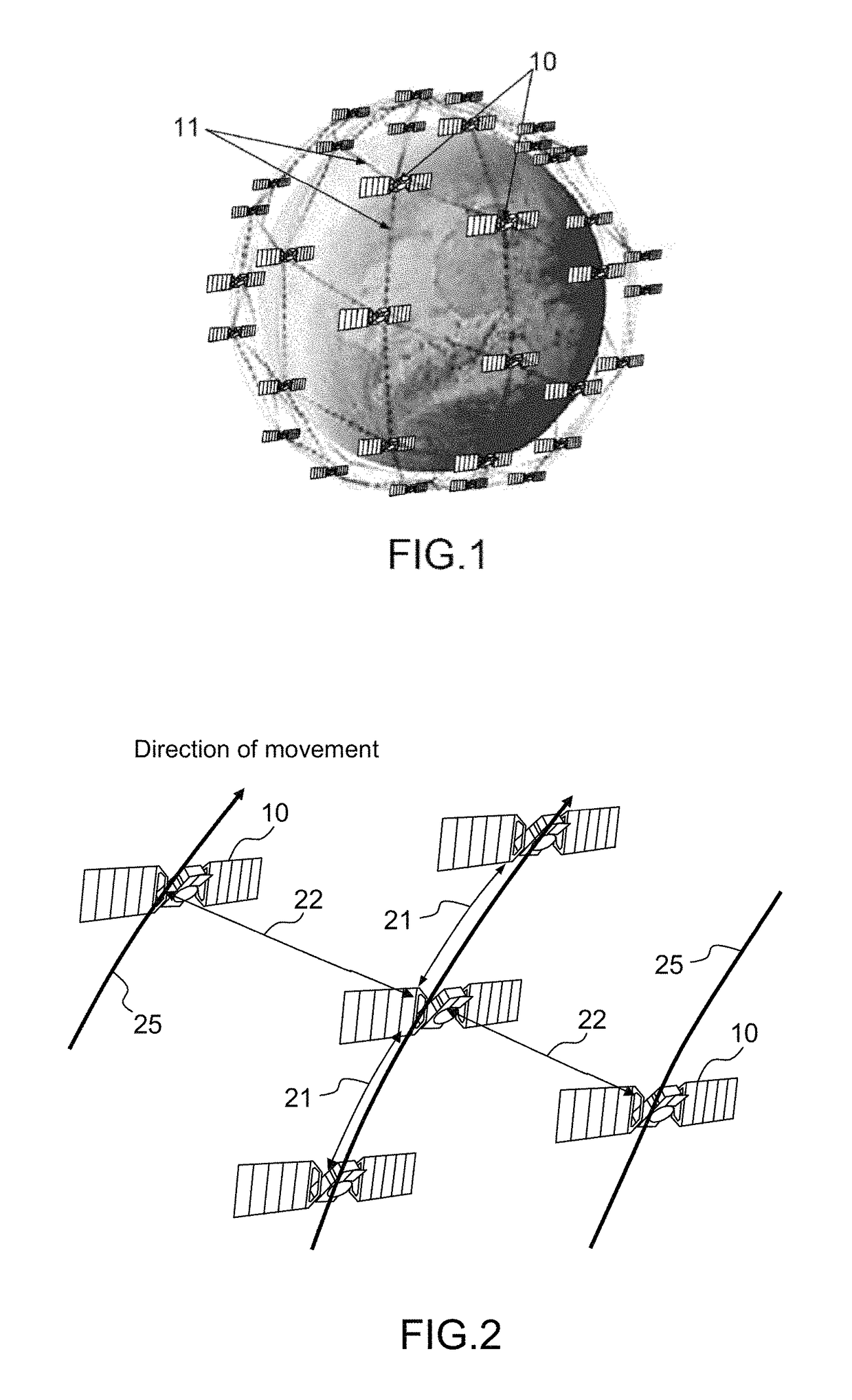 Inter-satellite communication device, associated satellite and associated constellation of satellites