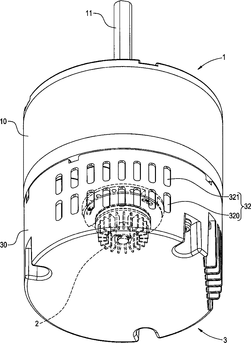 Automatic cooling motor construction having driver connected on the back