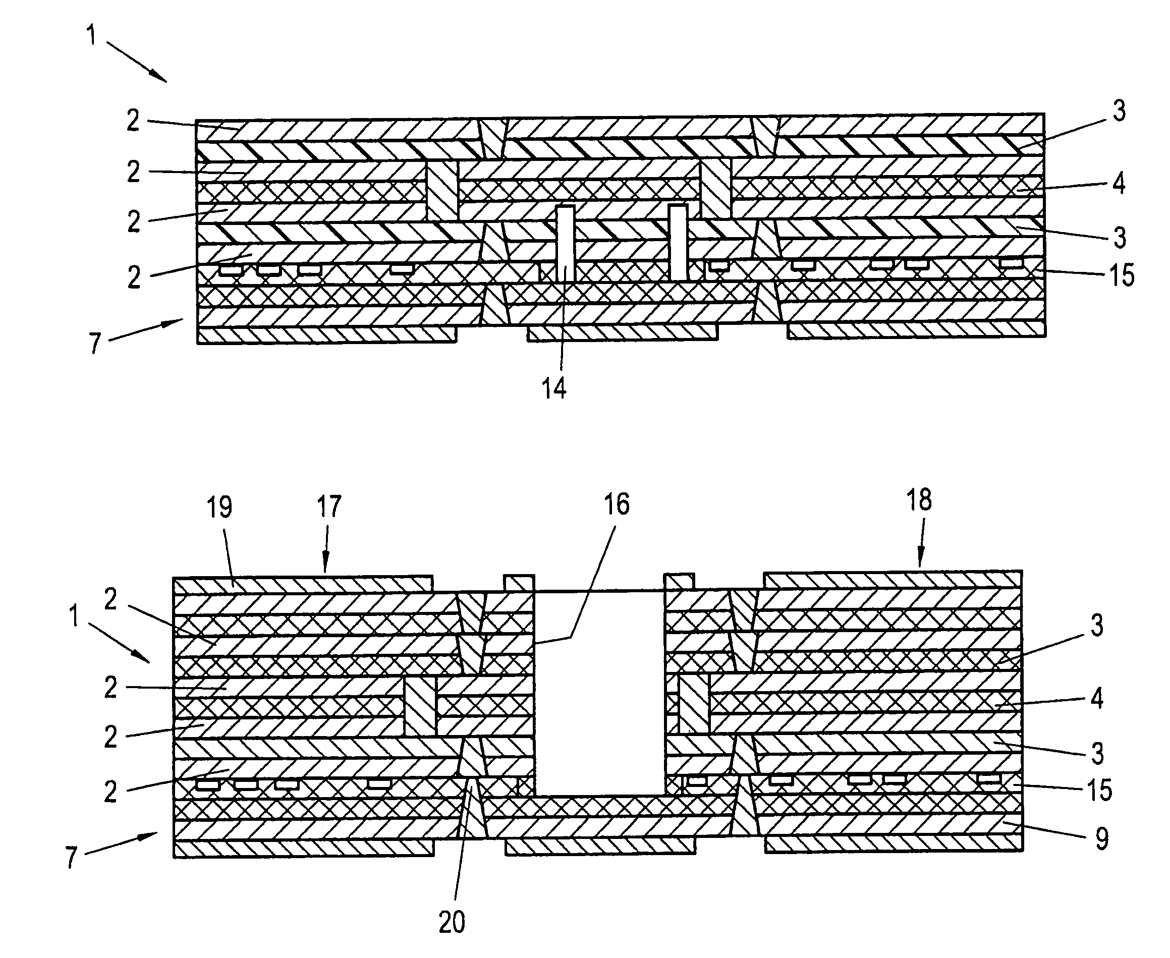 Method for producing a flexi-rigid printed circuit board and flexi-rigid printed circuit board