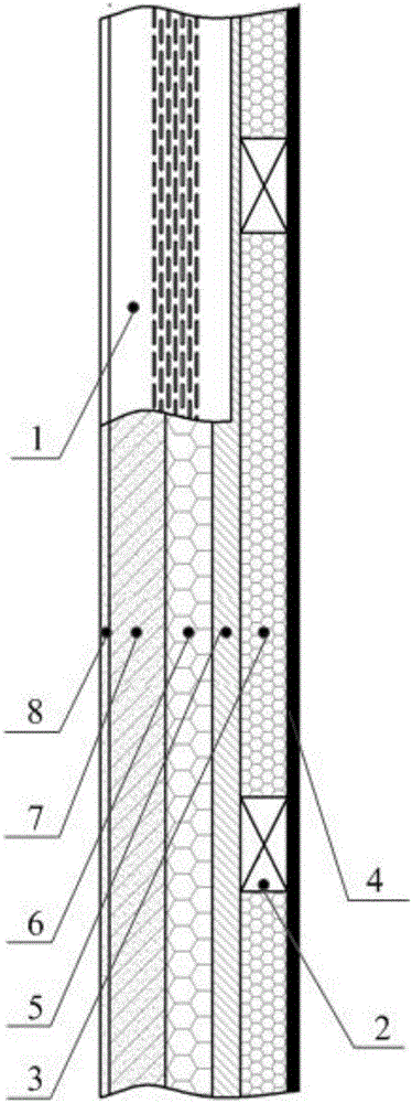 Wall body maintenance device and building facility with wall body maintenance device