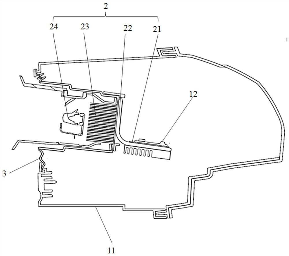 High-power lamp heat dissipation system, vehicle lighting device and vehicle