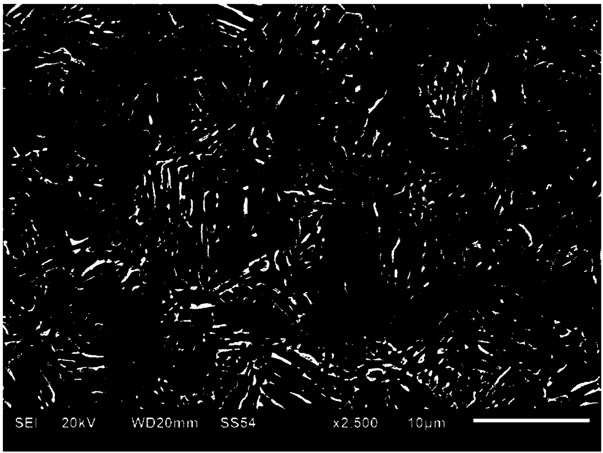 Heat treatment method for improving residual austenite morphology and improving TRIP steel mechanical property