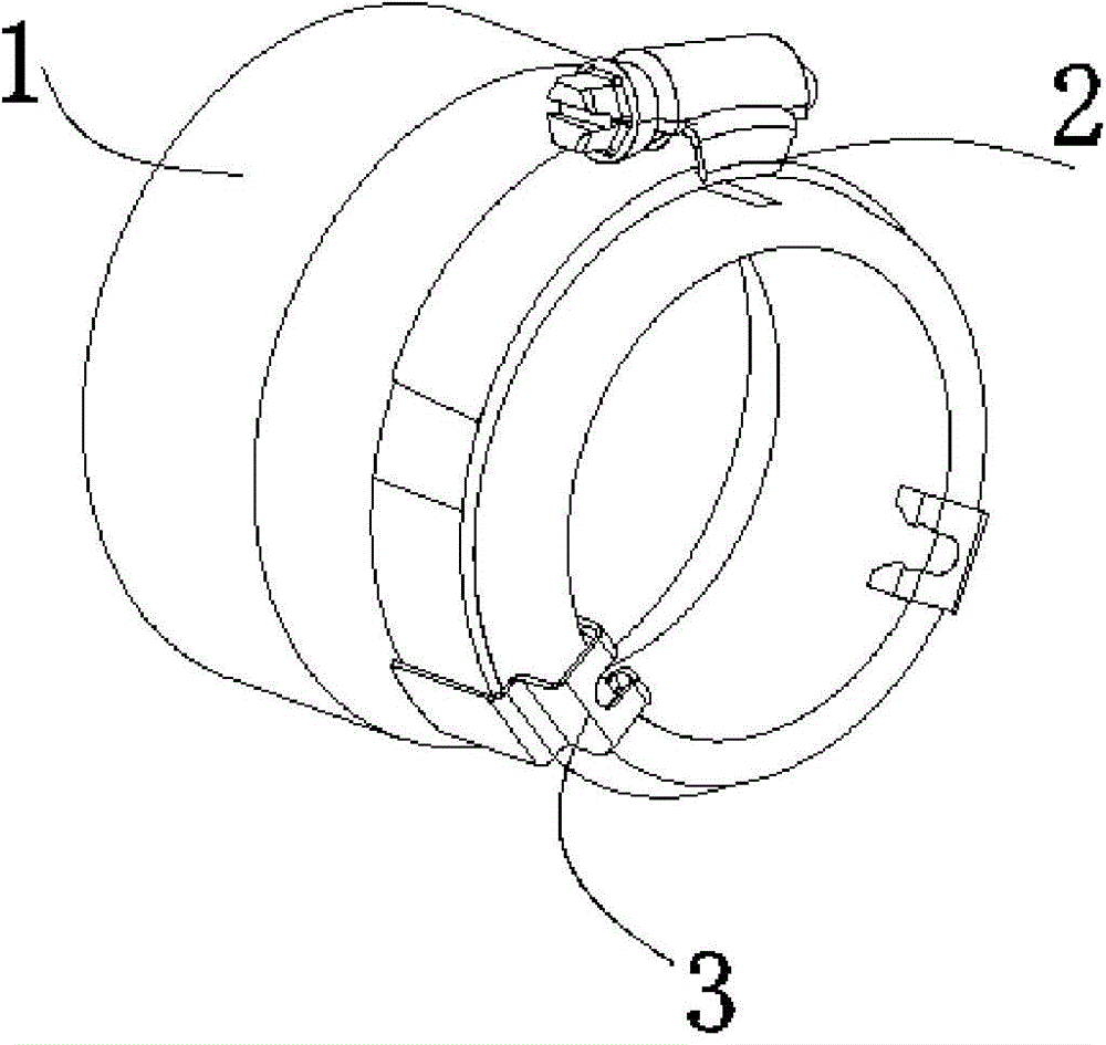 Worm wheel-worm hoop and rubber pipe assembly and installation method thereof