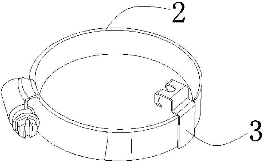 Worm wheel-worm hoop and rubber pipe assembly and installation method thereof