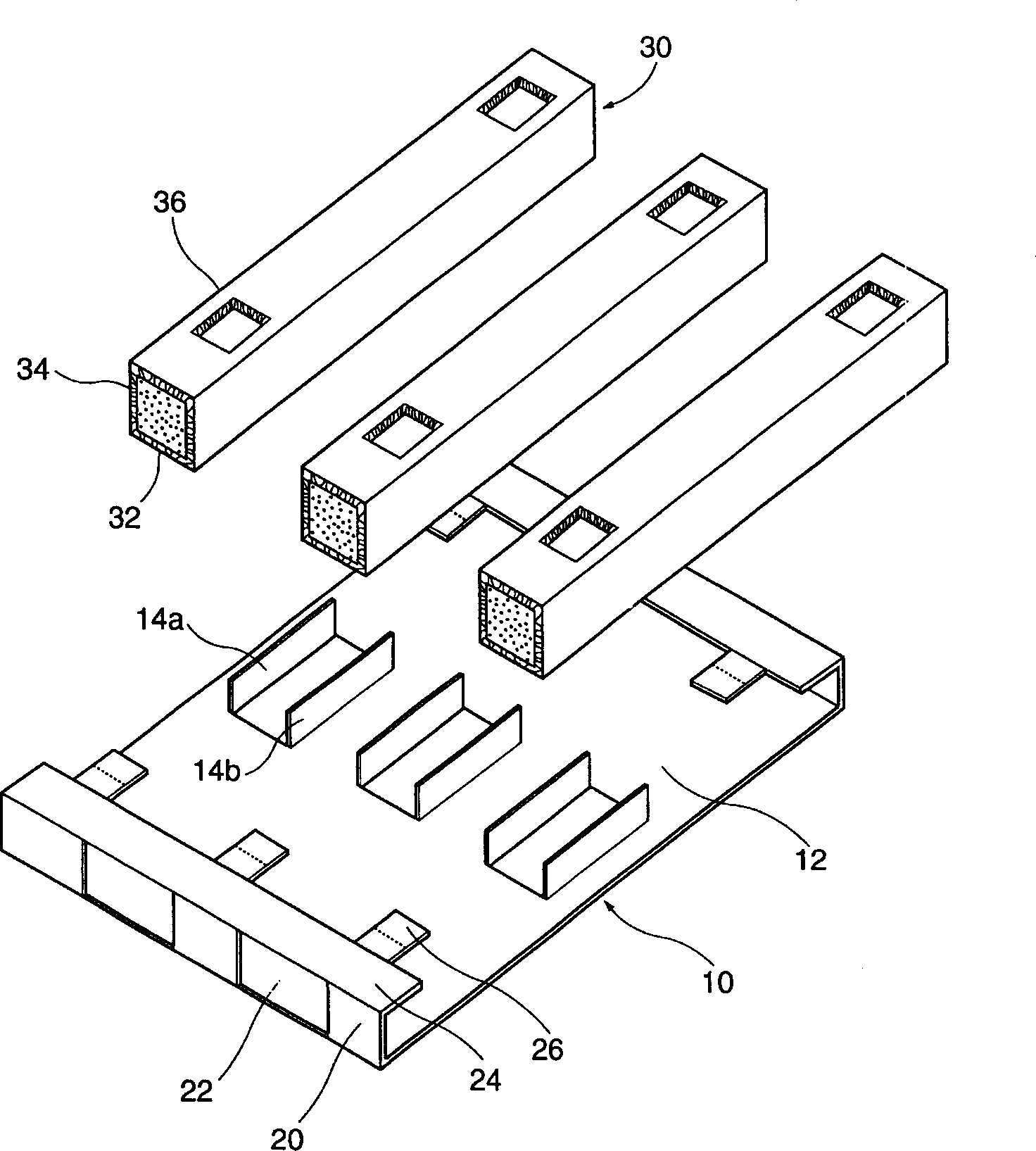 Corrugated paper support board