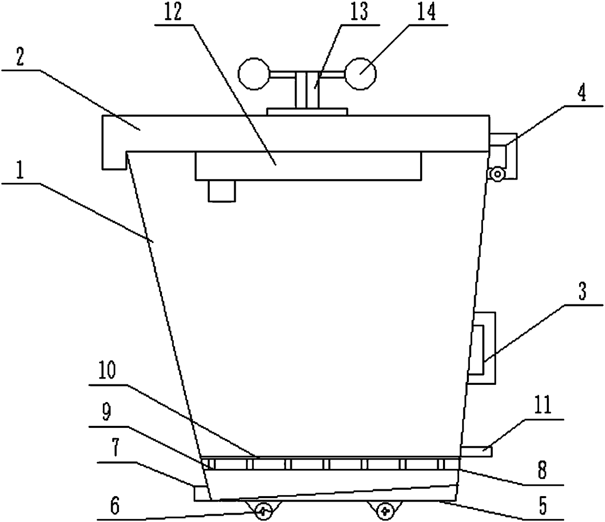 Natural energy accelerated deodorization garbage can