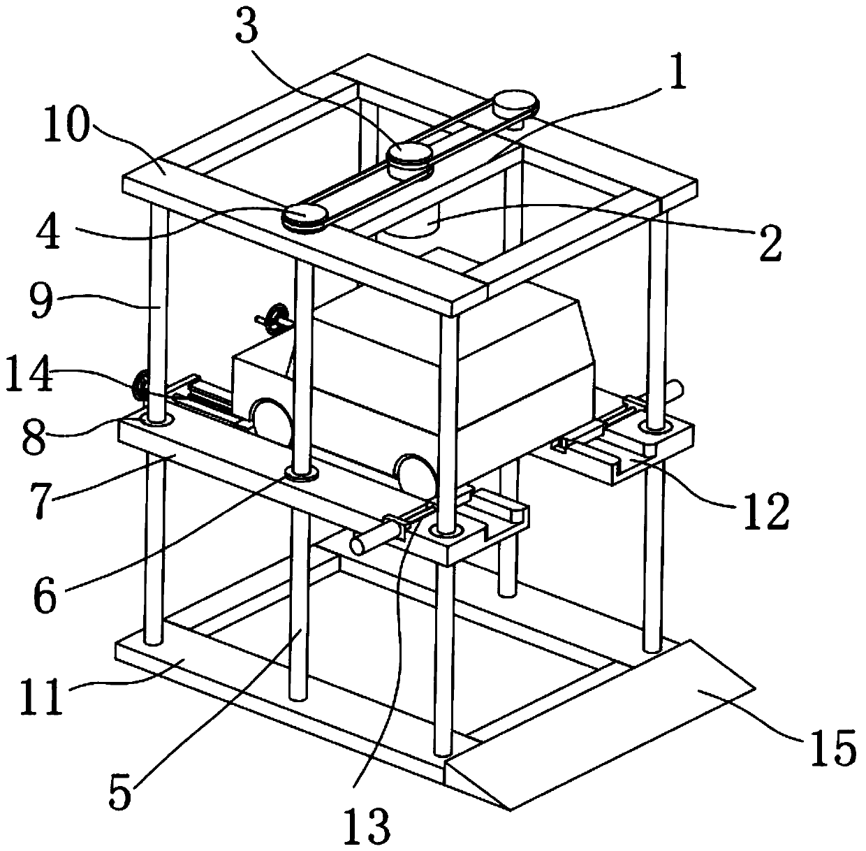 A lifting platform for maintenance of new energy vehicles