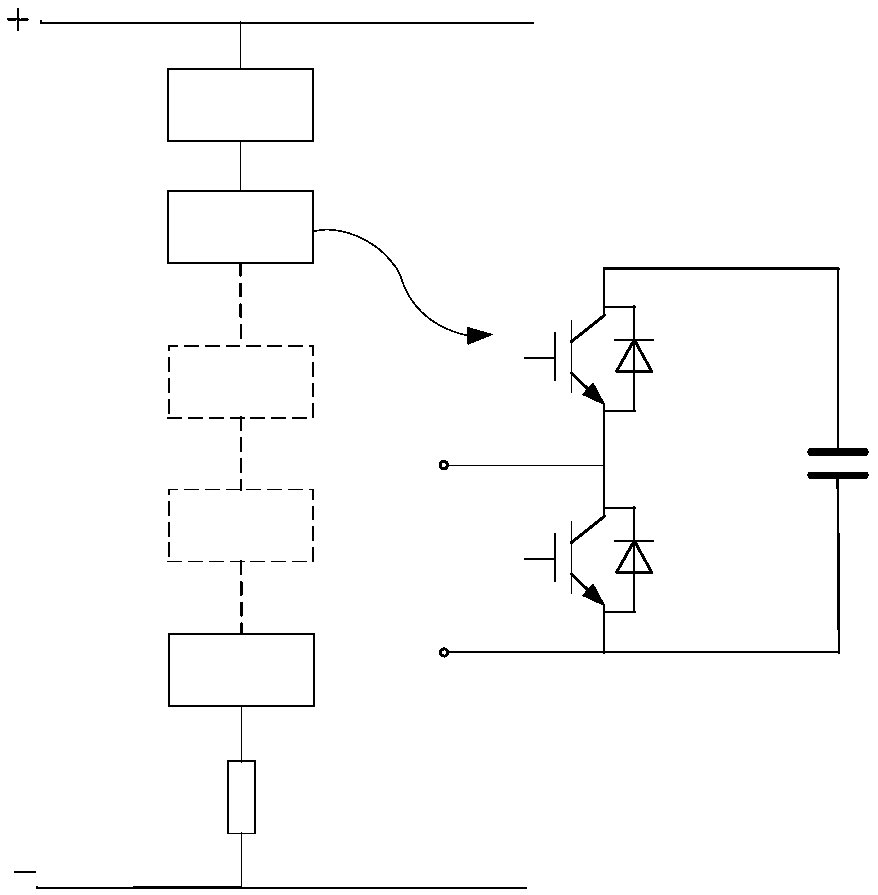 An inverter integrating the function of energy consumption circuits