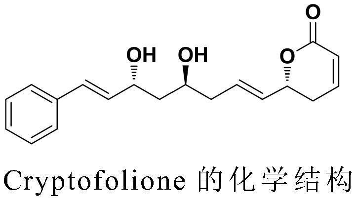 A kind of synthesis method of anti-trypanosome, anti-cancer natural product cryptofolione