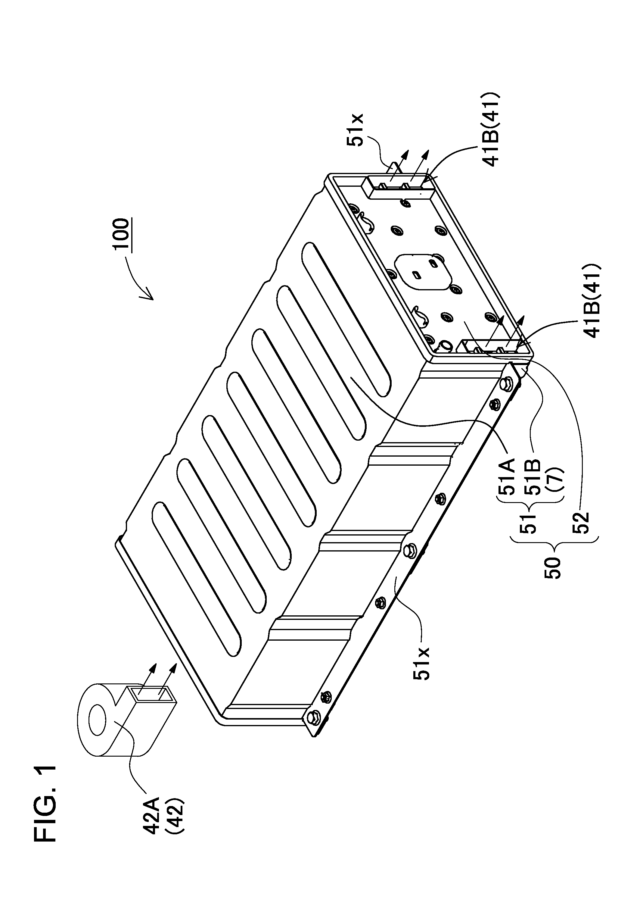 Power supply device, power-supply-device separator, and power-supply-device-equipped vehicle