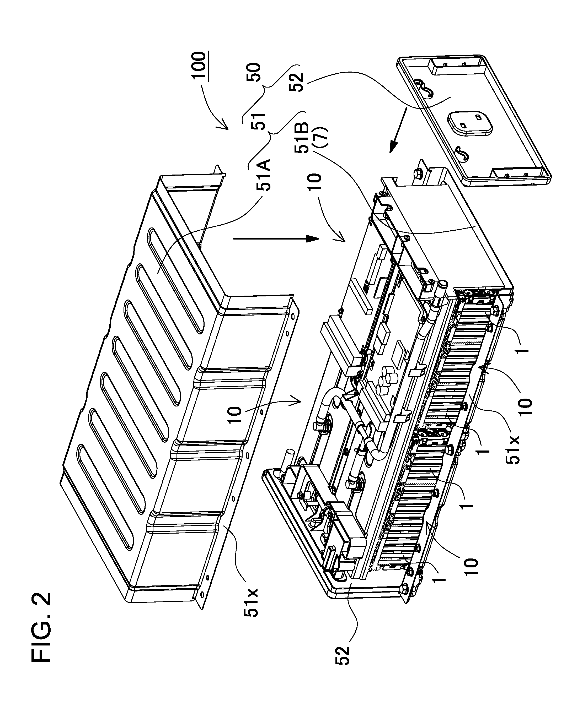 Power supply device, power-supply-device separator, and power-supply-device-equipped vehicle