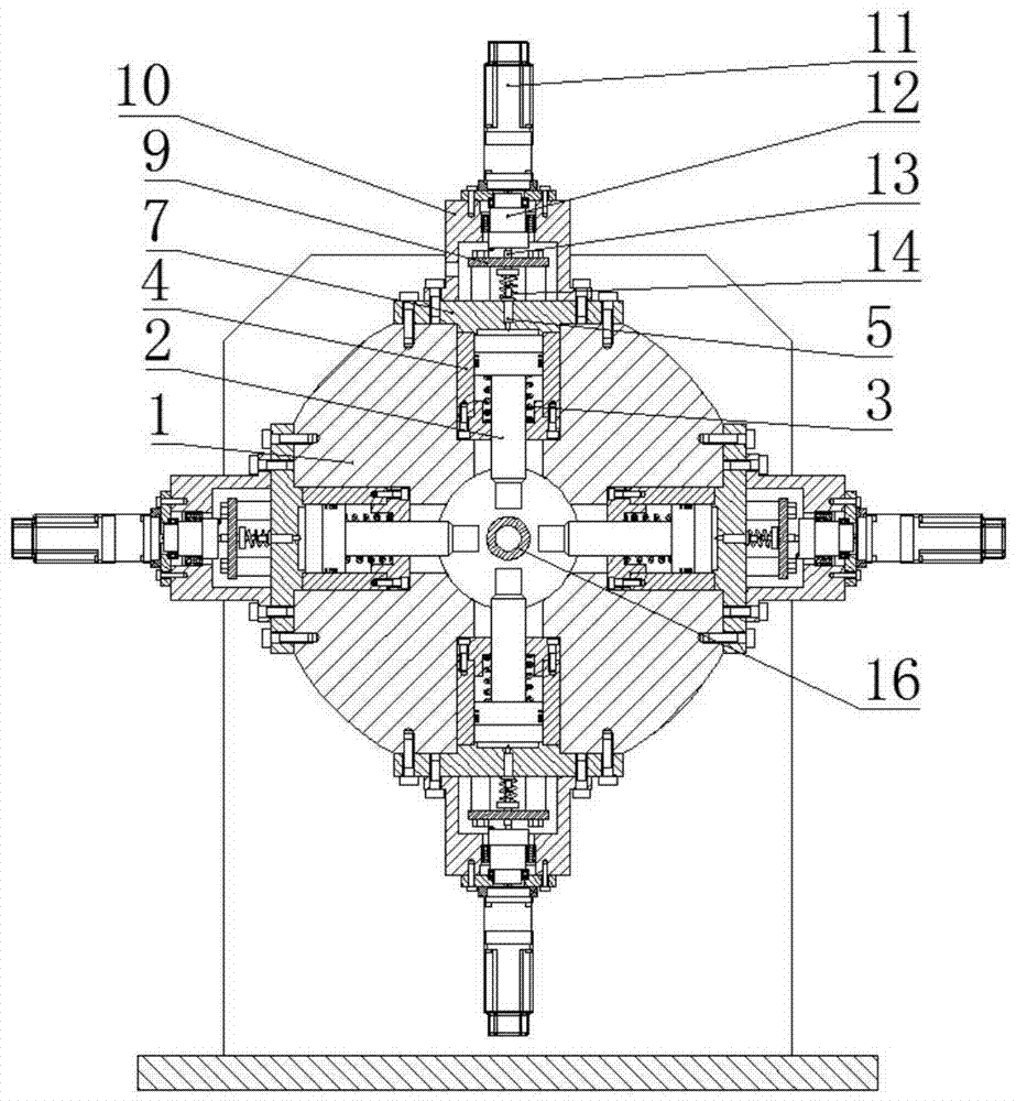 Radial asymmetric feeding device driven by liquefied natural gas