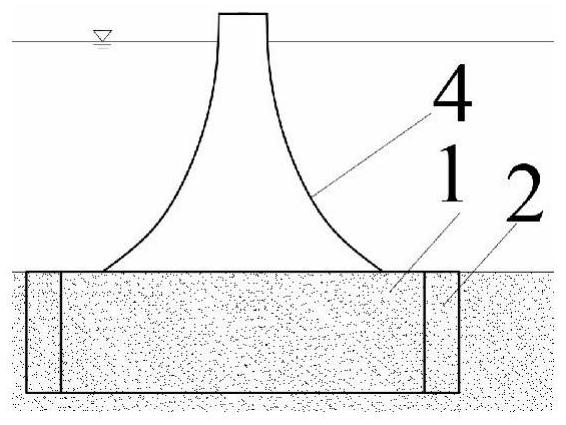 Offshore wind power barrel type foundation structure with pile piers