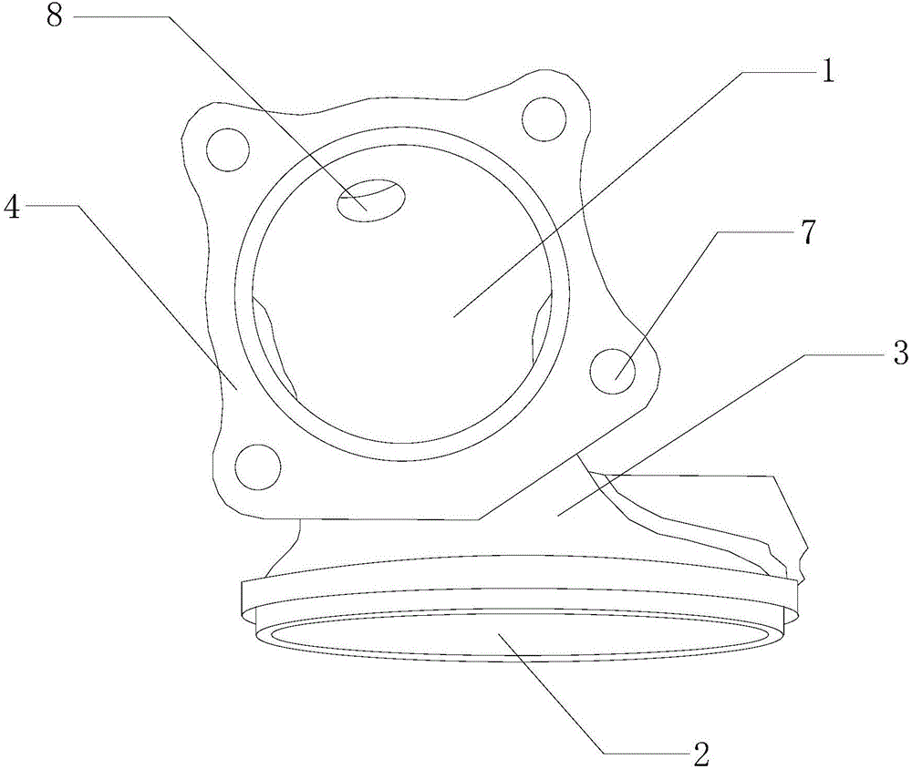 Automobile engine turbocharger bent connector and production technology thereof