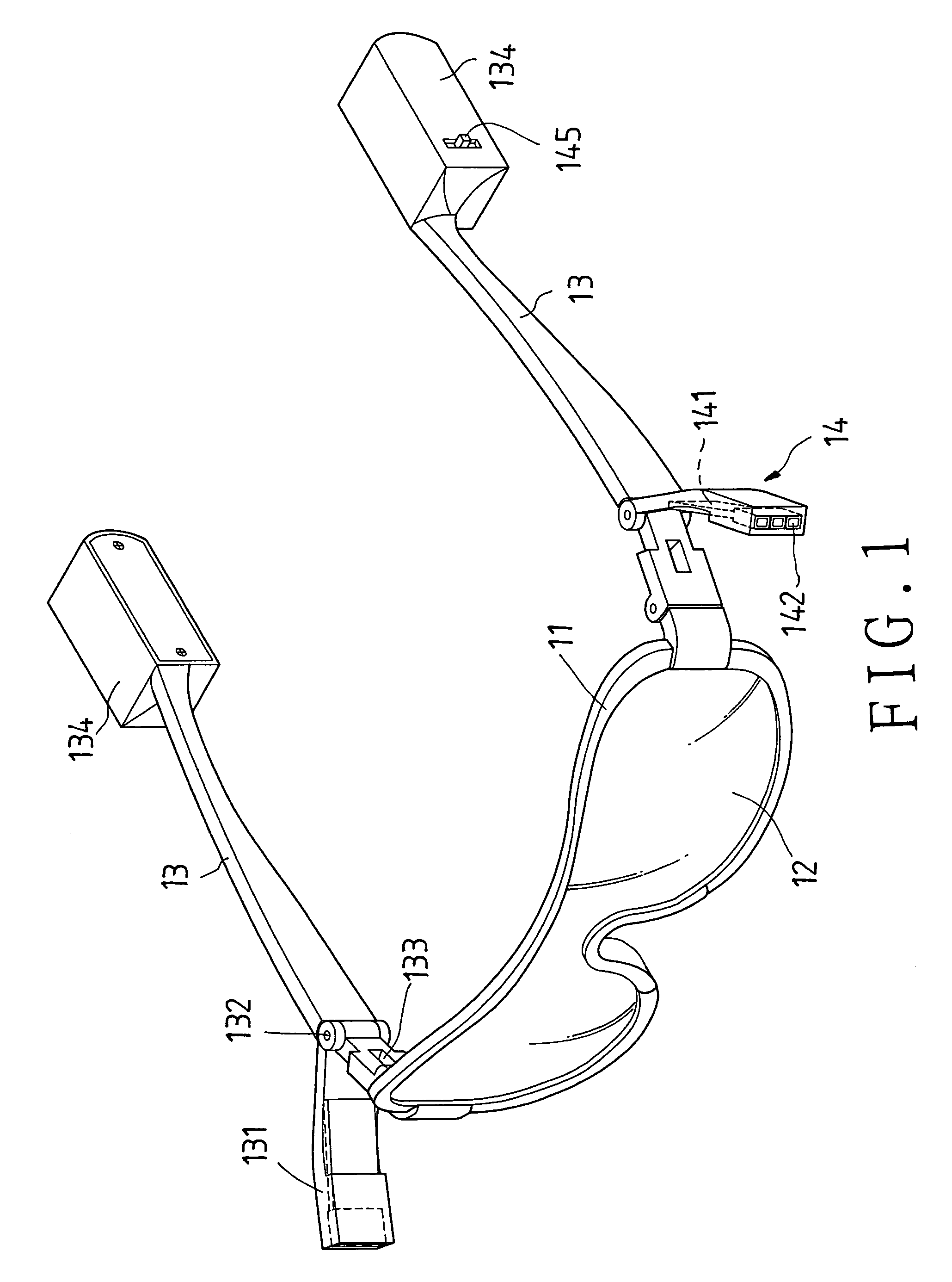 Illuminating device of eyeglasses