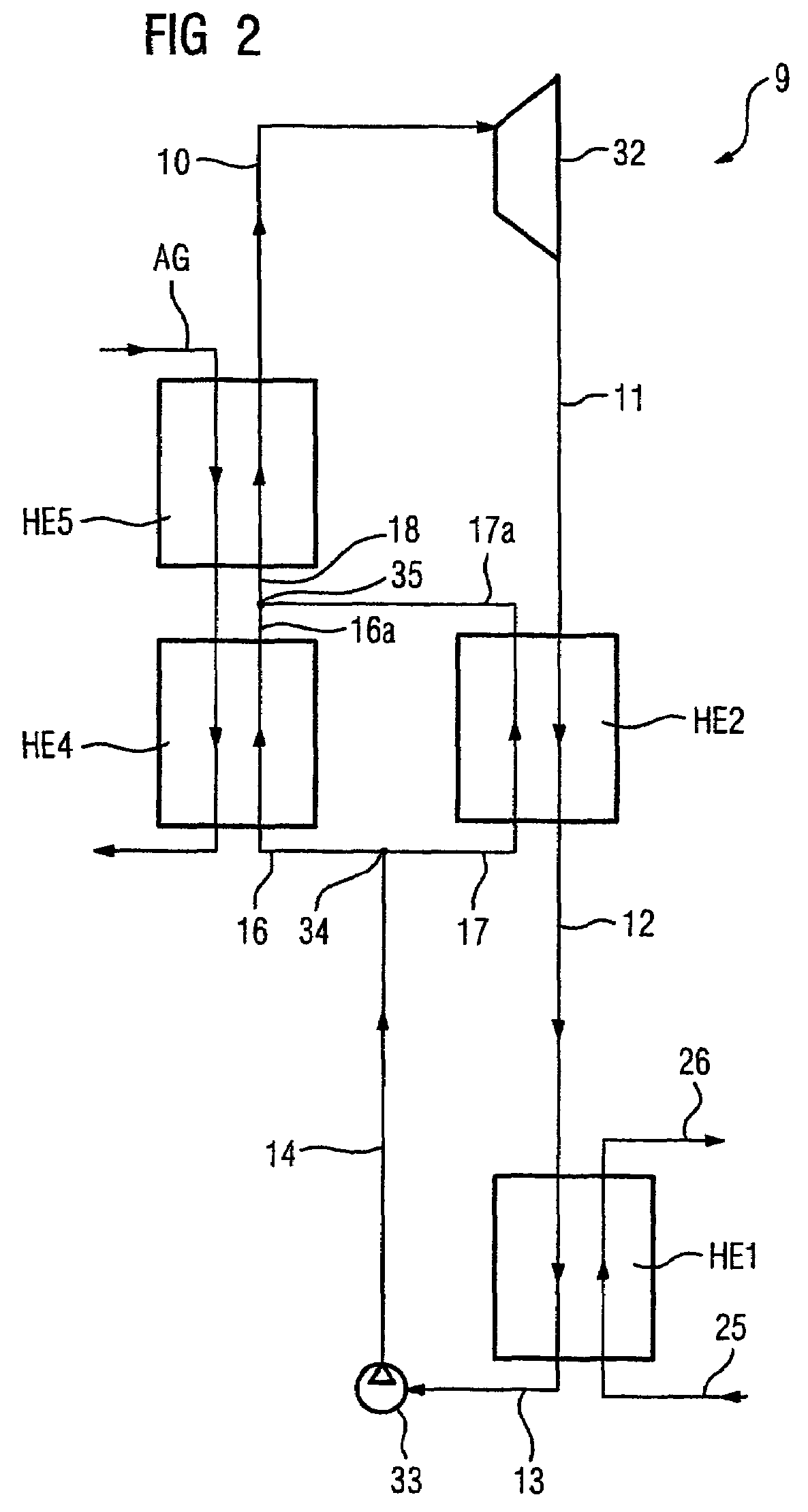 Method for increasing the efficiency of a gas turbine system and gas turbine system suitable therefor
