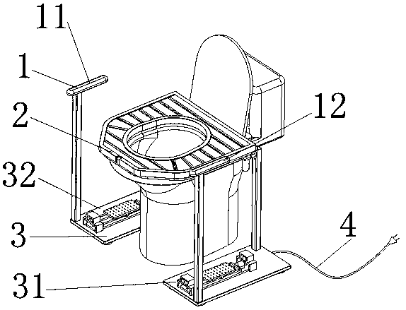 Intelligentized adjustable sitting-squatting type toilet apparatus
