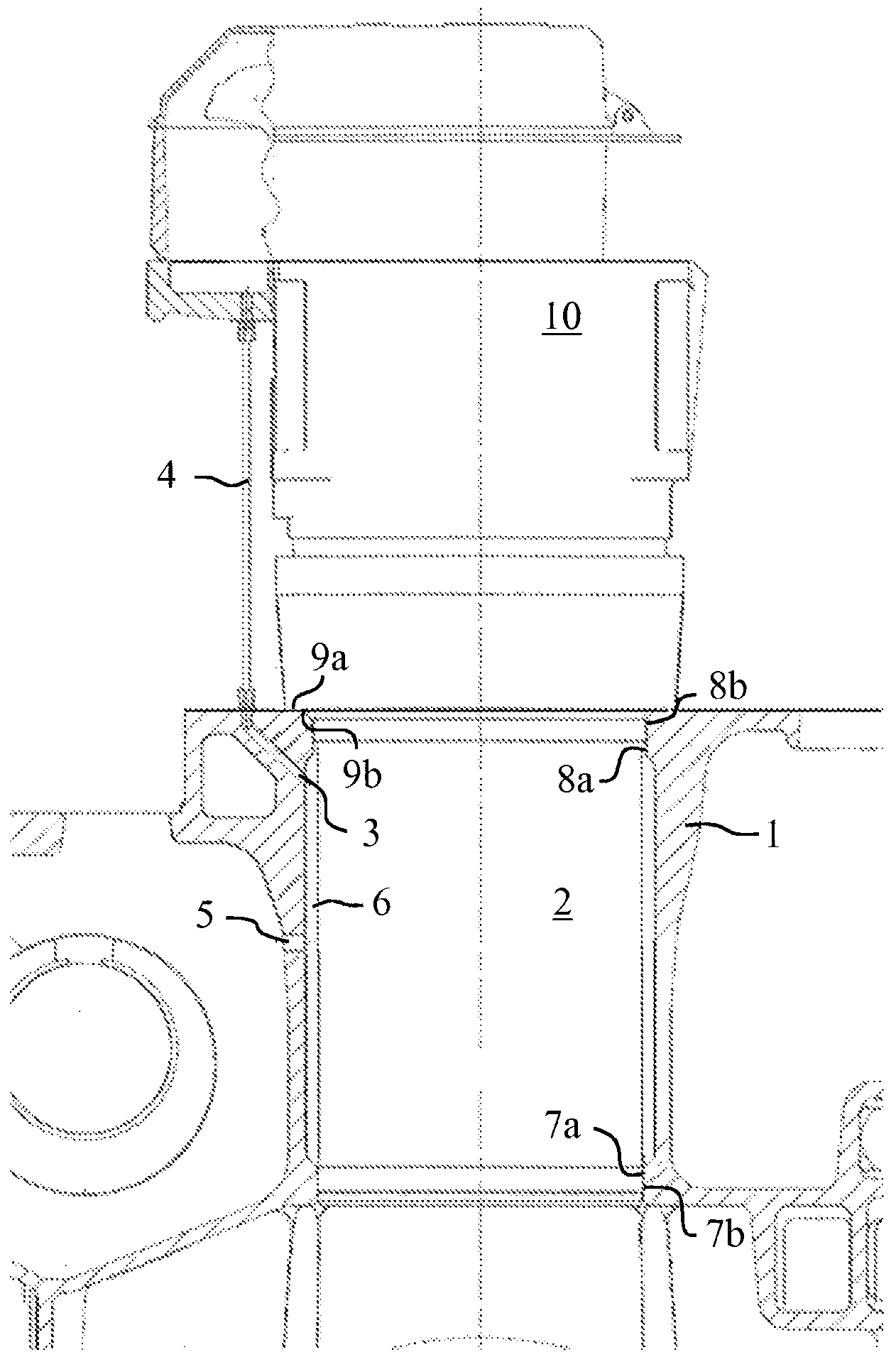 Engine block arrangement and method for preventing fretting