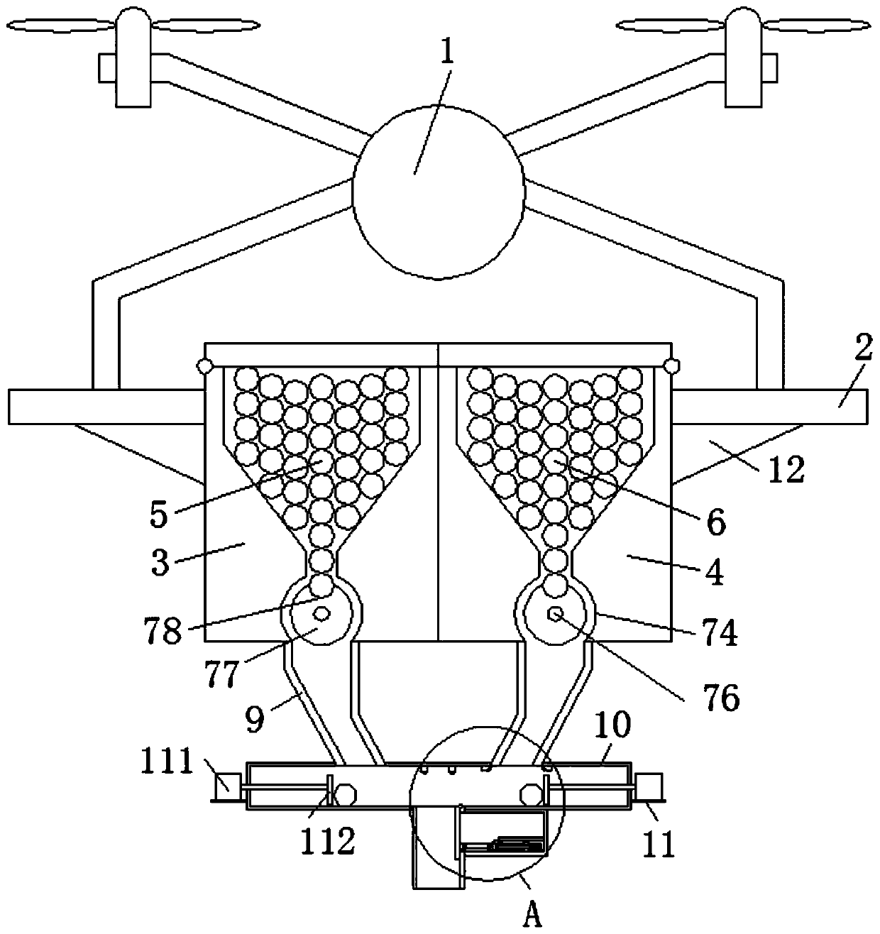Seeding device used for agricultural unmanned aerial vehicle