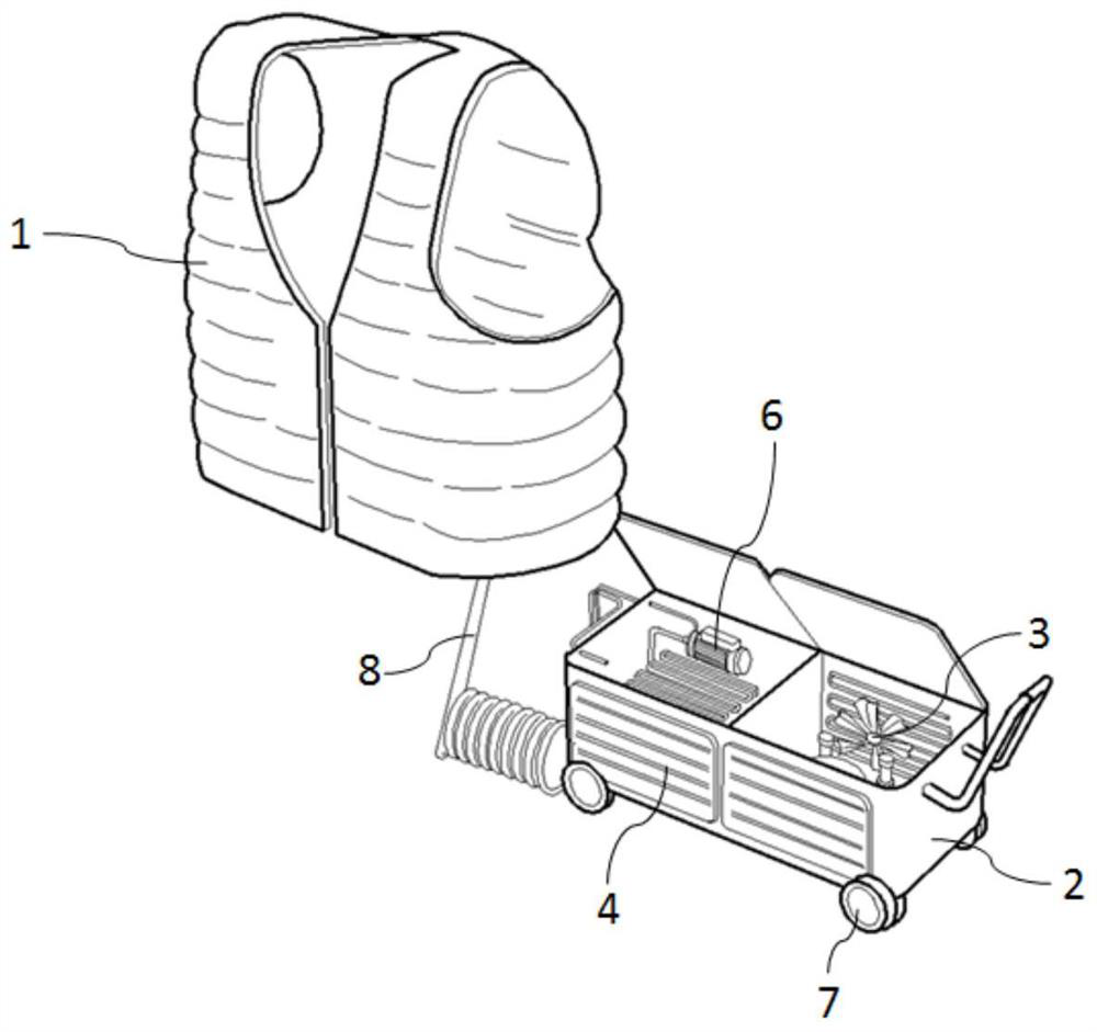 Liquid-cooled air conditioning garment