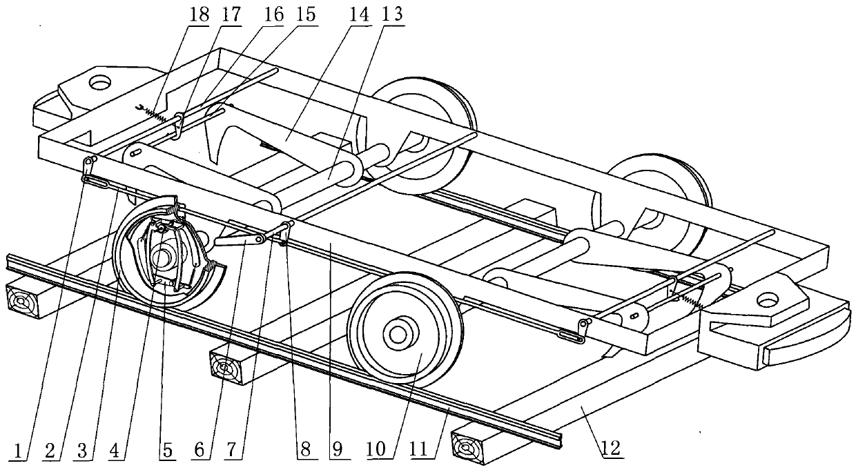 A kind of centrifugal force automatic brake mine car