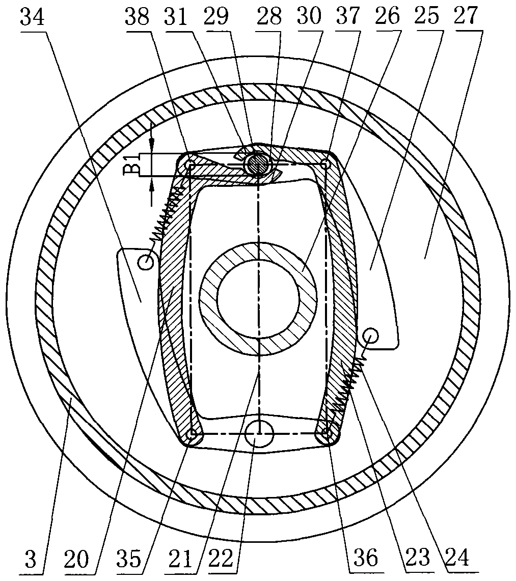 A kind of centrifugal force automatic brake mine car