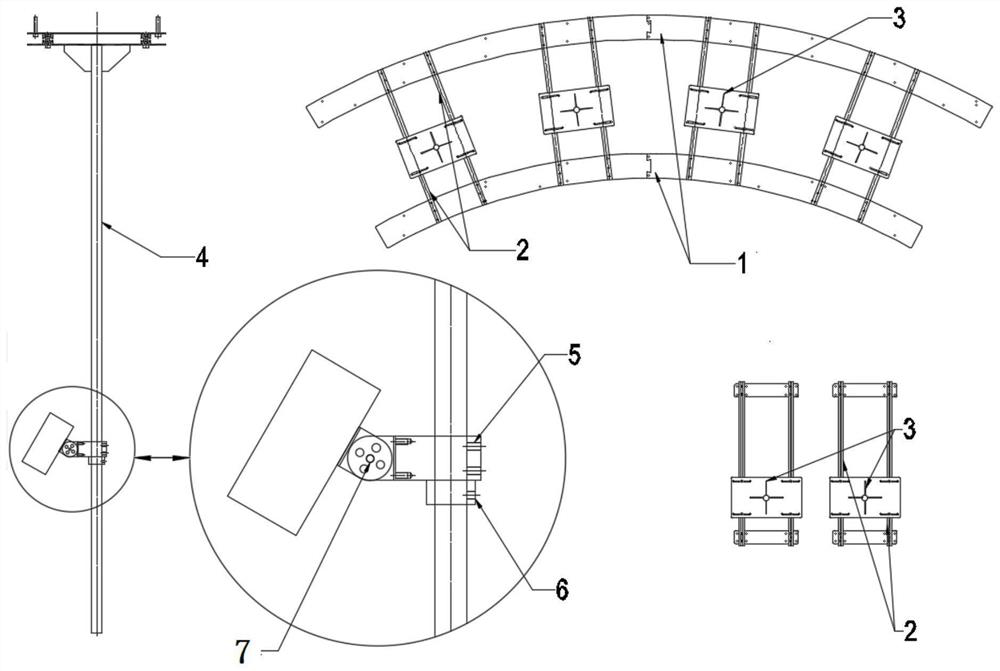 Multi-degree-of-freedom-adjusting camera suspension bracket