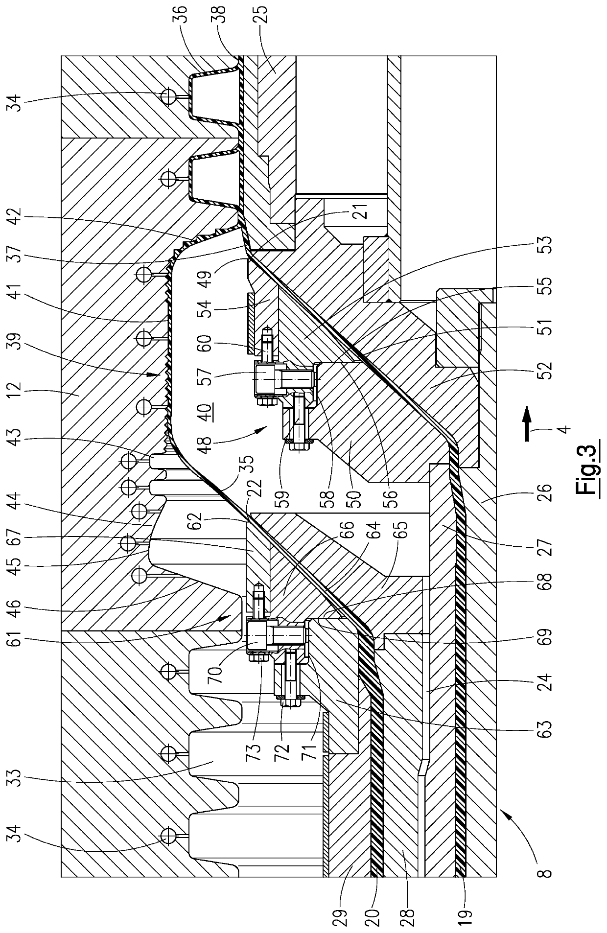 Injection head for an apparatus for the production of a twin-wall pipe