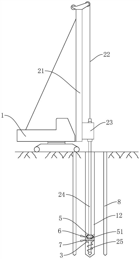 Cast-in-situ bored pile hole forming method