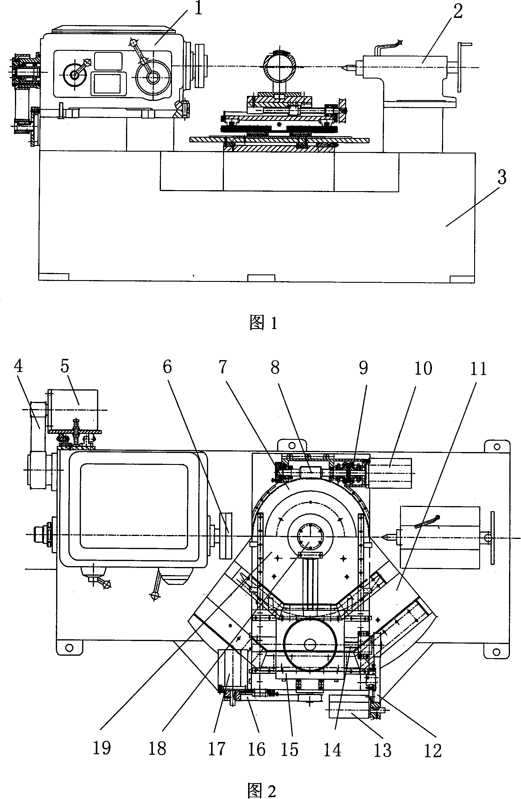 Four-shaft numerically controlled ellipsoidal and spherical hobbing cutter spade milling machine tool
