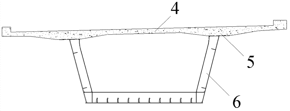 Anti-cracking steel-concrete combined continuous girder bridge of negative moment region