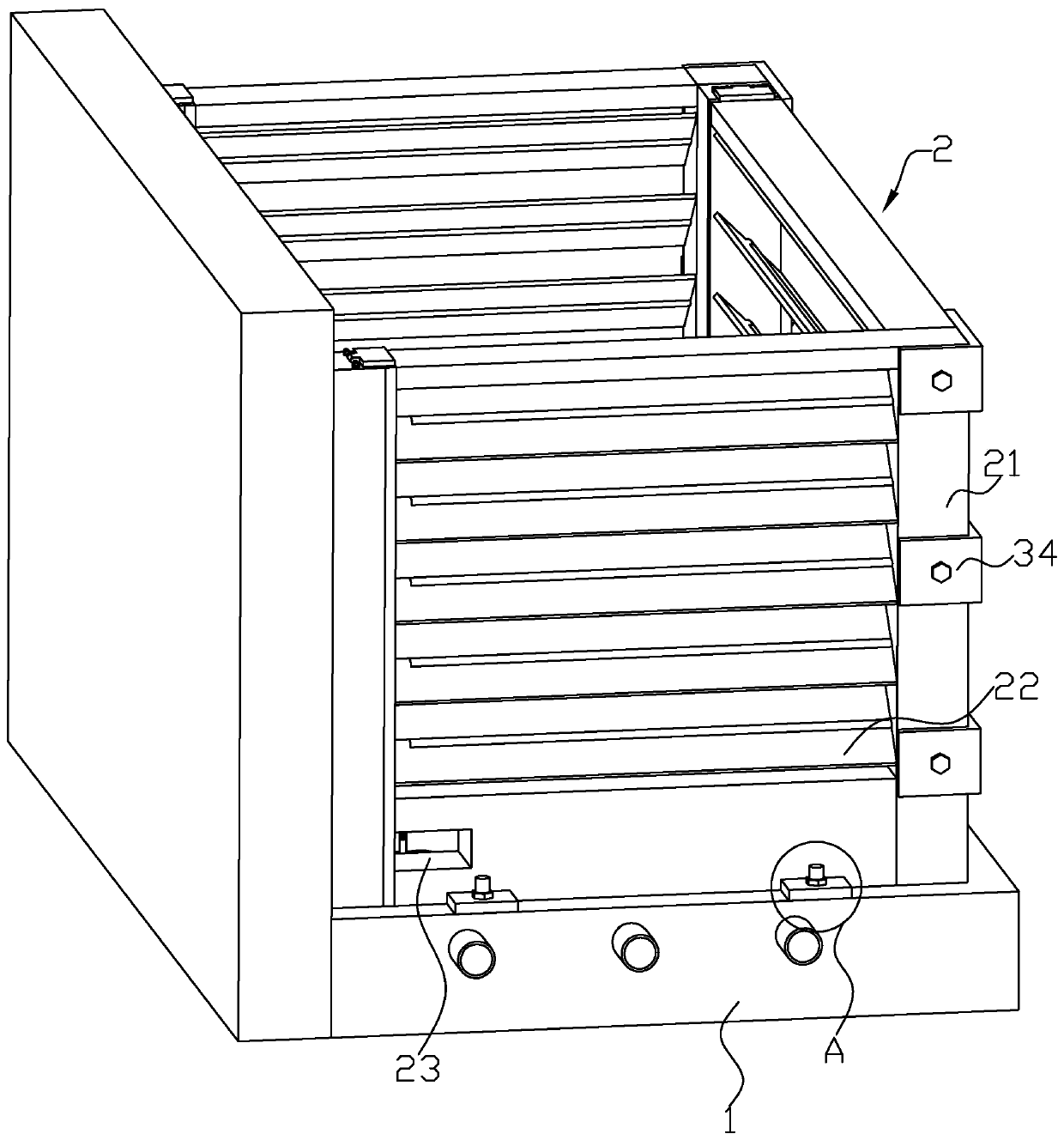 Air conditioner plate louver structure and installation method